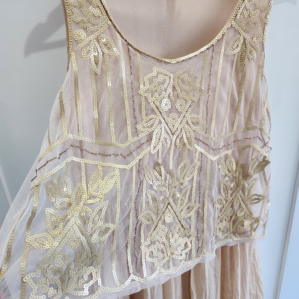 Anthropologie Ryu Maxi Sequin Boho Dress size Small - Picture 4 of 16